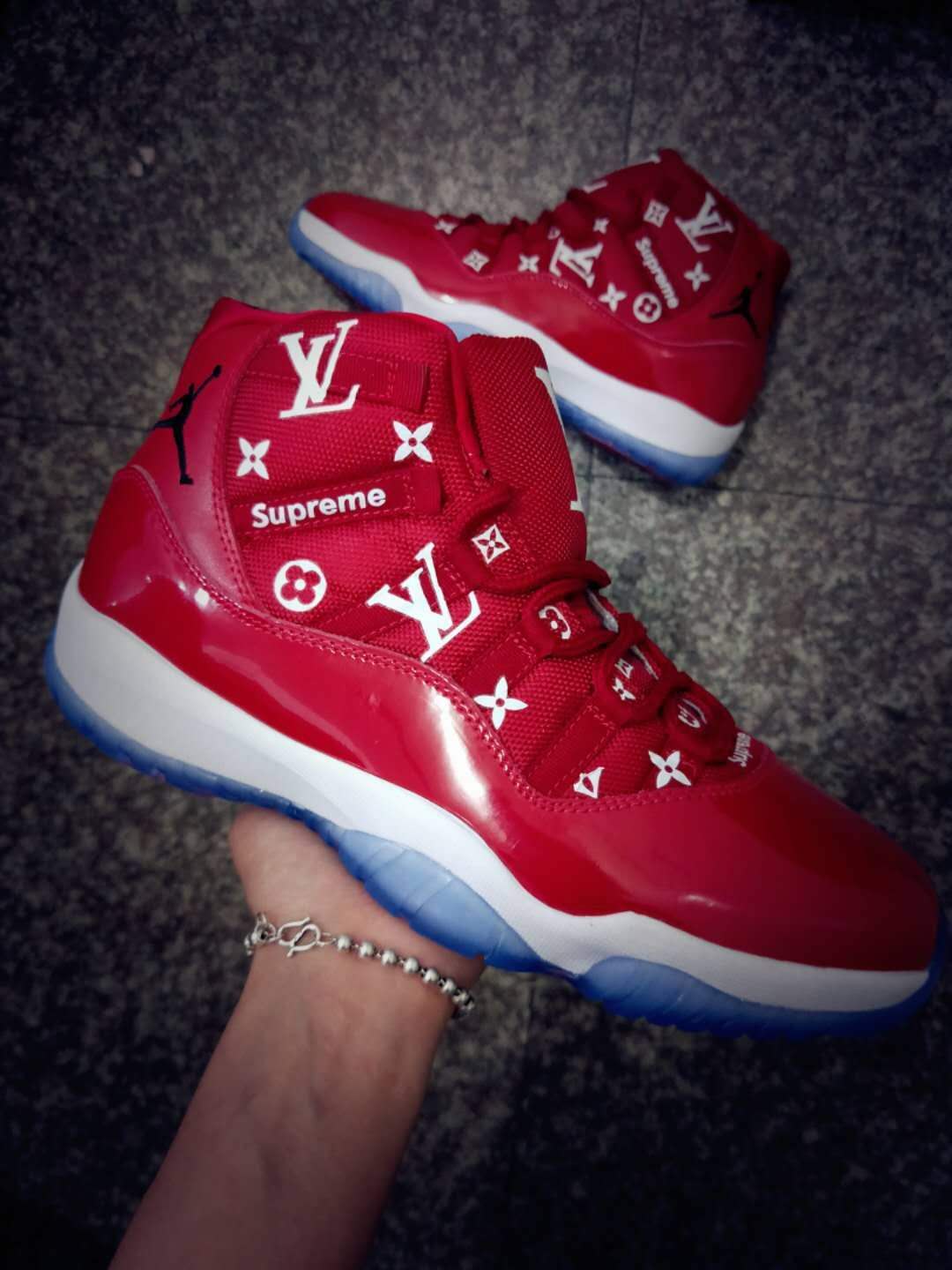 New Air Jordan 11 Hot Red Ice Sole Lover Shoes - Click Image to Close